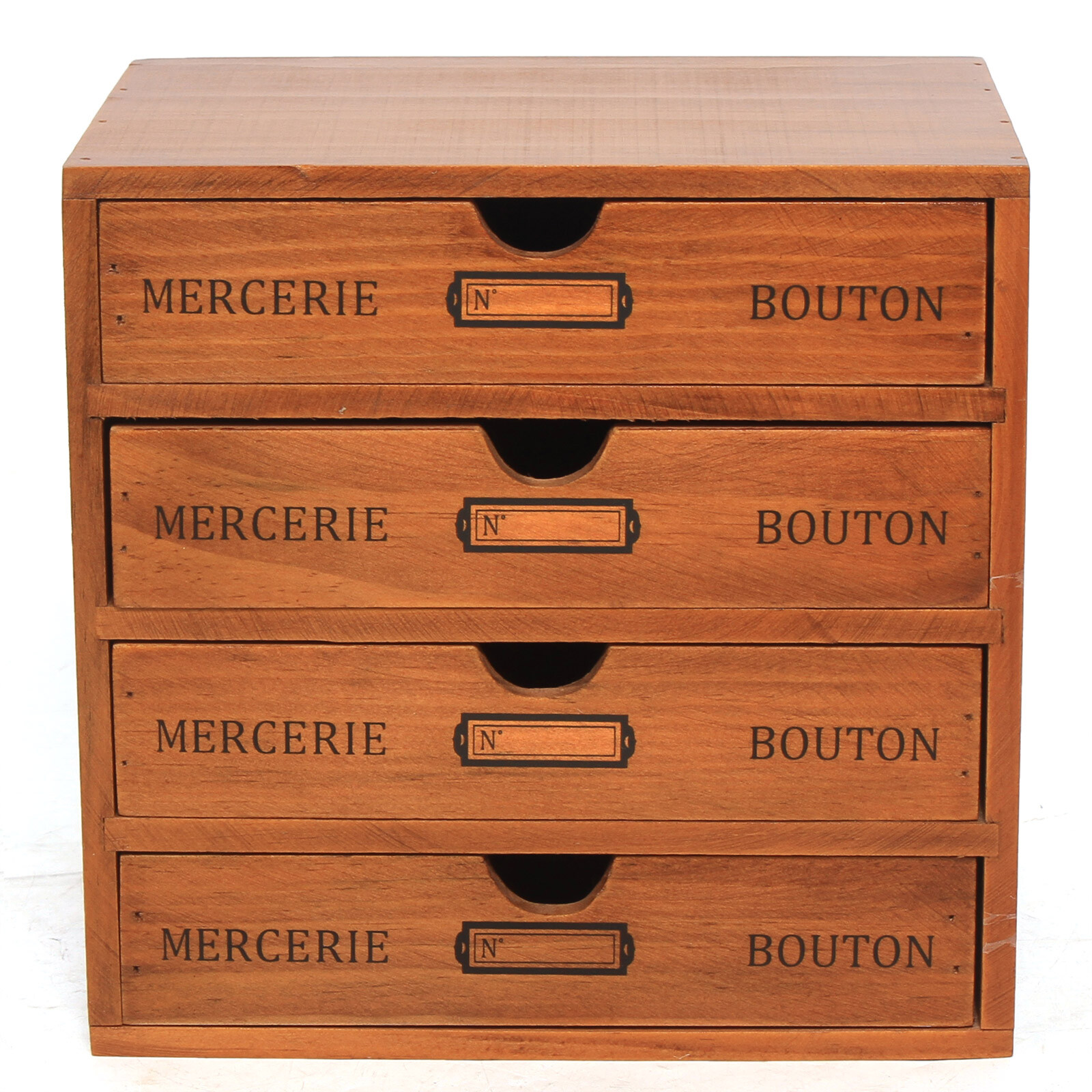 Wooden Display Riser Storage Box 24.5 × 17.5 × 24 cm Remote & Jewelry Organizer