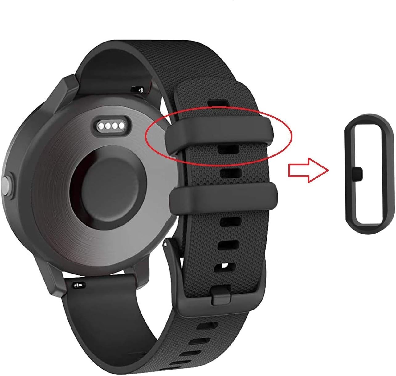 Secure Your Garmin Watch Bands with 6-Pack Fastener Rings – Anti-Slip Design
