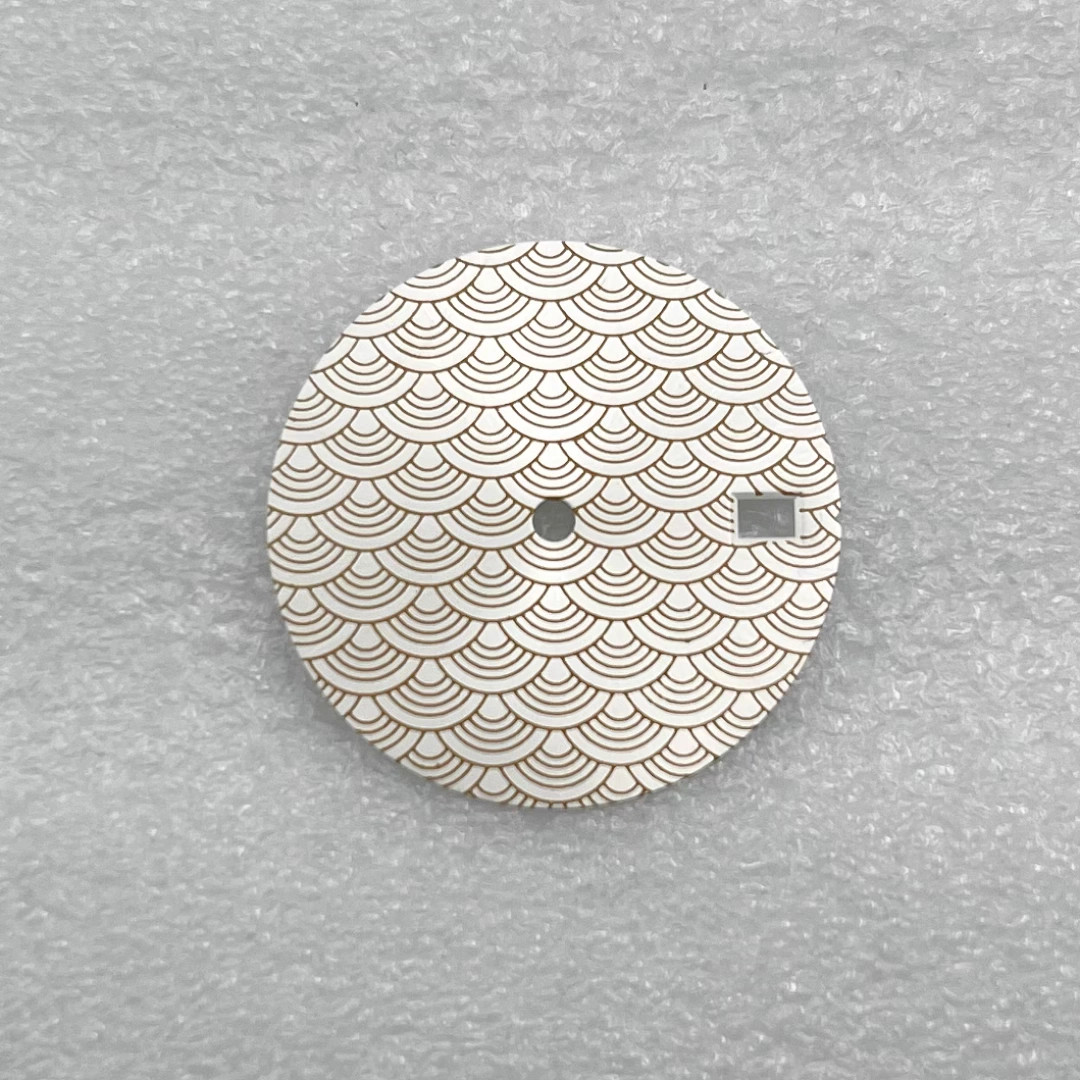 28.5mm Fish scale pattern Watch Dial No Lume For NH35 Movement Watch Accessories