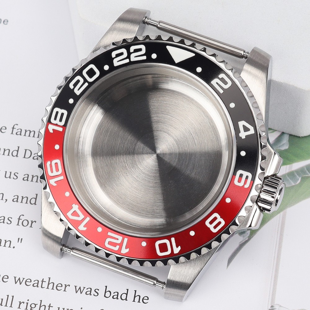 Sapphire Oyster Watch Cases 40mm Classic Silver Steel 10ATM For Seiko NH35 NH36