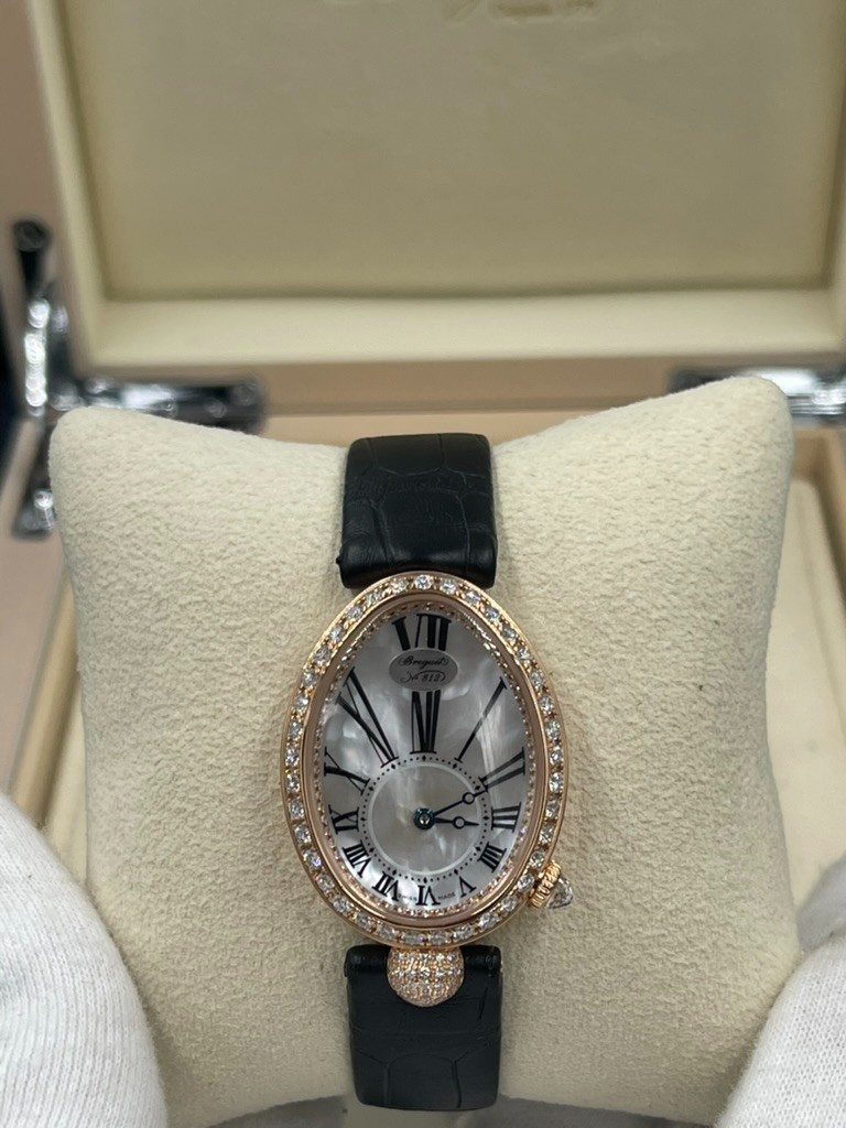Breguet Reine de Naples 33×24.95mm 18K Rose Gold & Diamonds Lady’s Watch, 8928BR