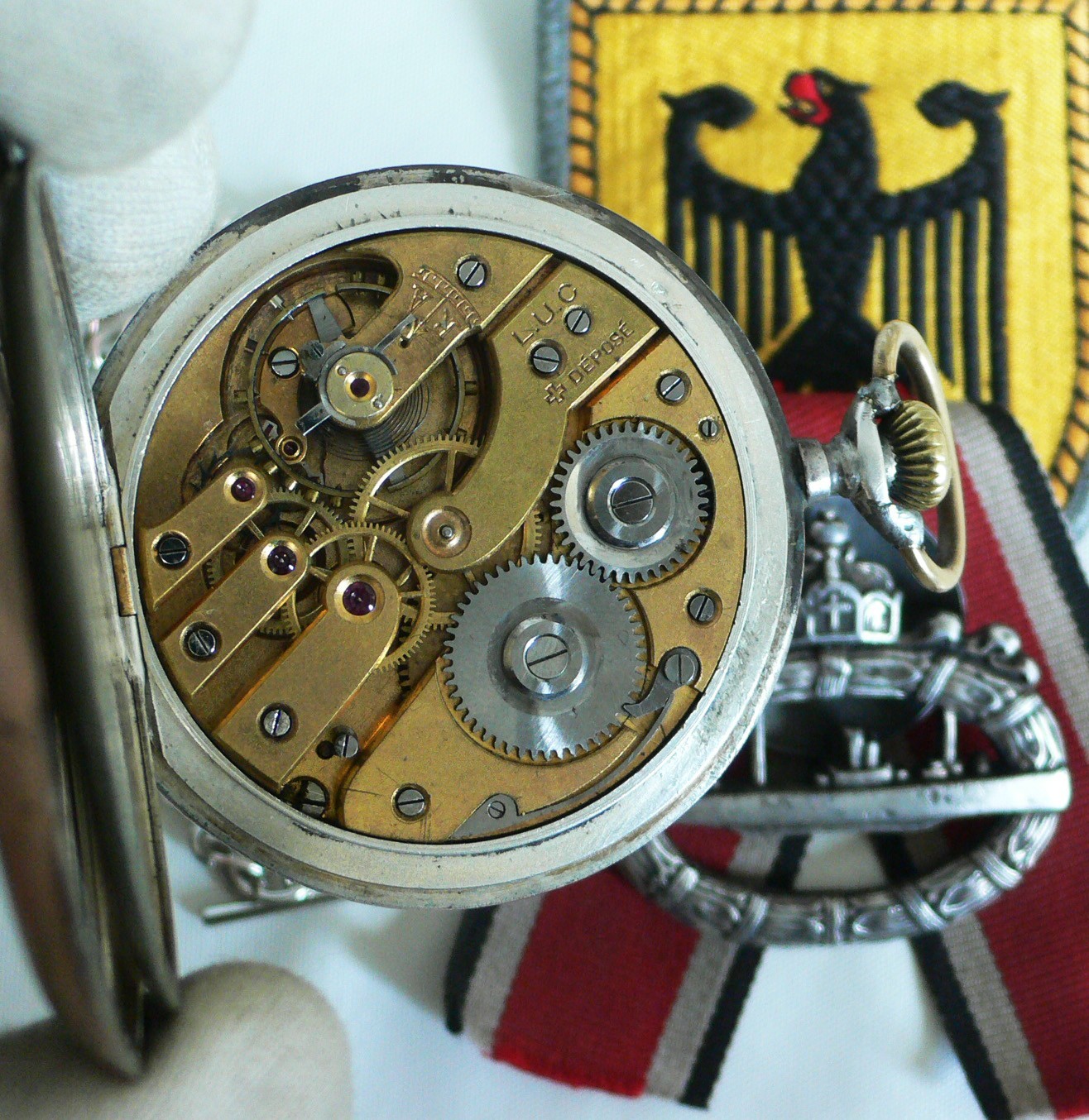 WATCH GERMAN WW2 U-Boat U-866 10.FL Kriegsmarine Navy Chopard L.U.C Pocket Watch
