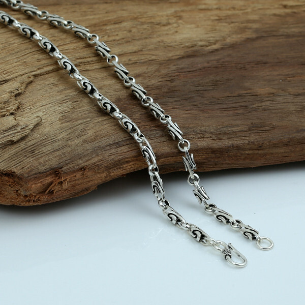 Sterling Silver Spiral Chain 4mm 925 Silver Swirl Chain Necklace 18 to 28 Inches