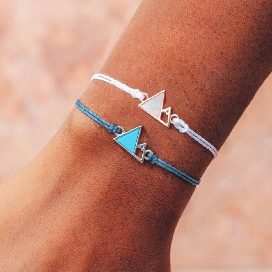 PURA VIDA ROSE GOLD WHITE HOWLITE GEM MOUNTAIN BRACELET ‼️FREE SAME DAY SHIP‼️