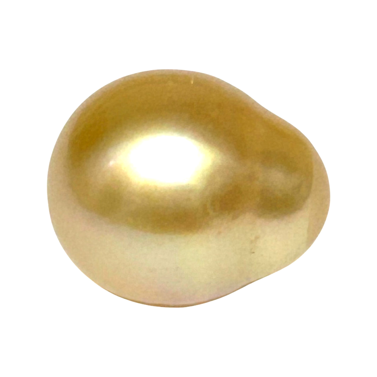 Gorgeous 14.3 x 17mm 23.3 Carats Philippines South Sea Pearl – Rich Gold Oval