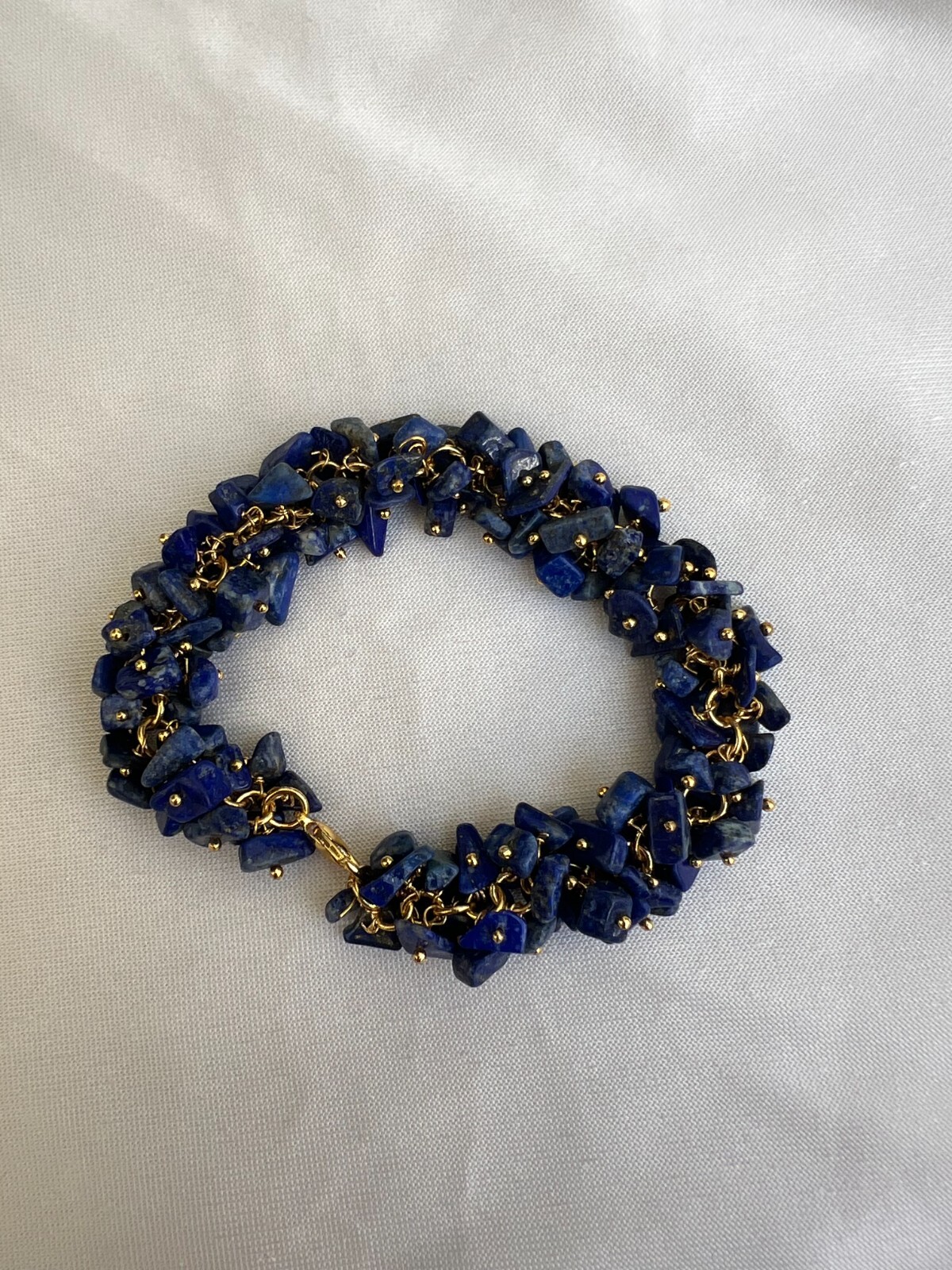Lapis Uncut Necklace 18″ Set with Earrings & Bracelet – Jewelry Set