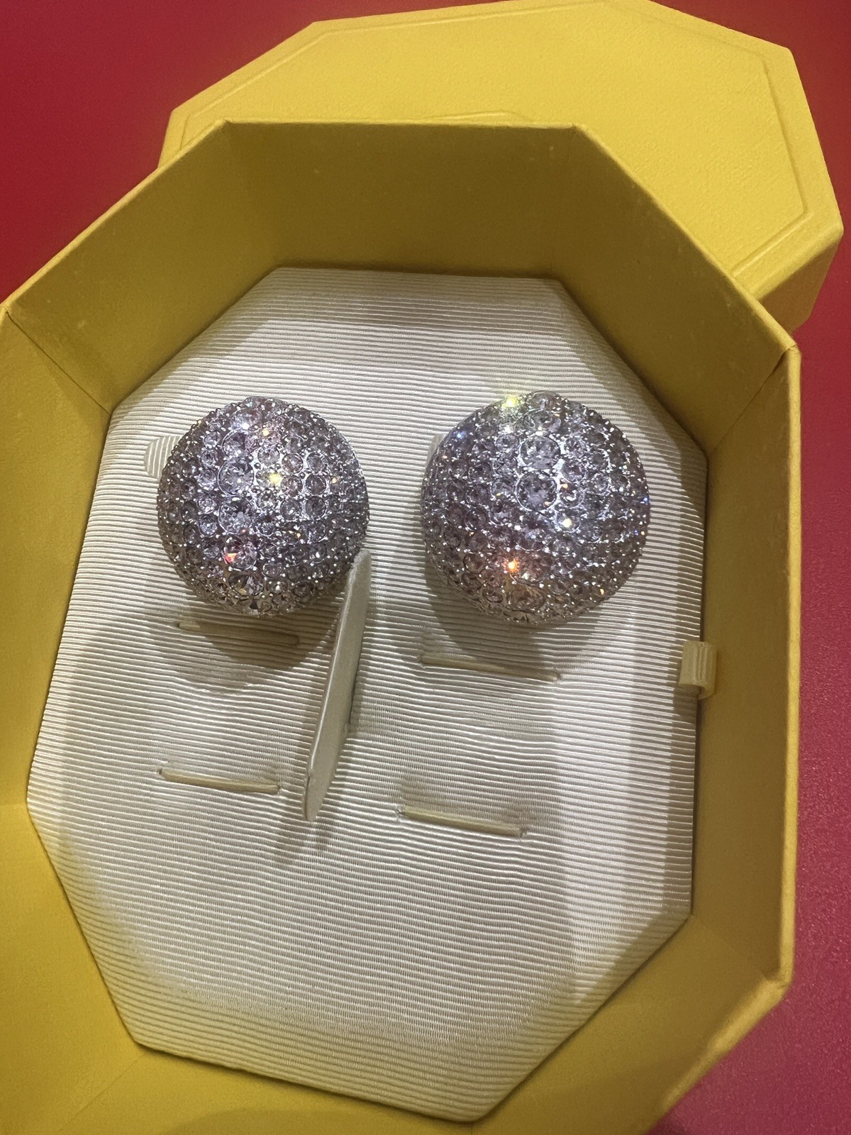 Swarovski Sublima clip earrings White Rhodium plated 5699563 New RRP £380+ bag❤️