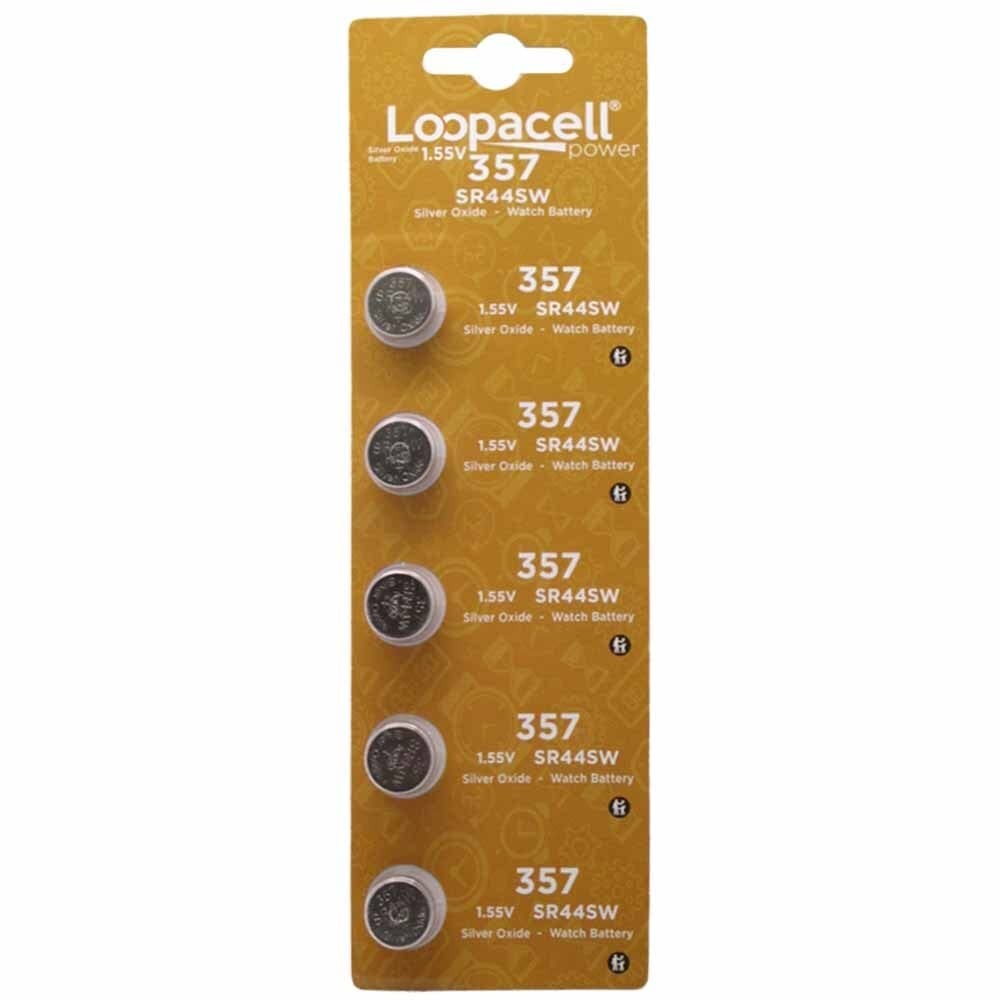 LOOPACELL 10 pack 357 AG13 LR44 button cell Silver Oxide batteries
