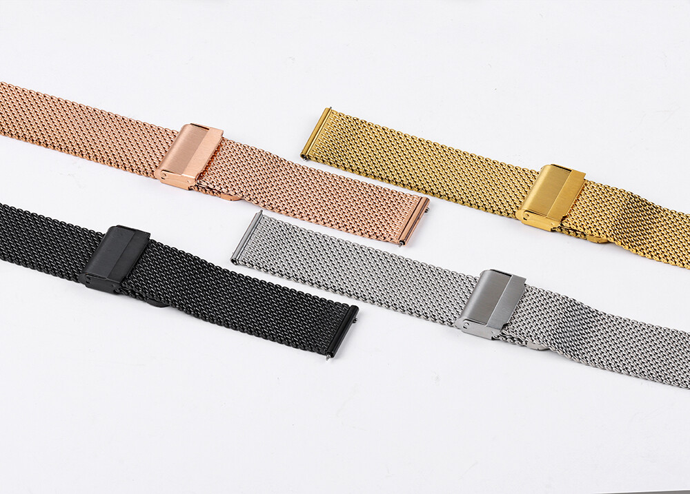 Metal Woven Mesh Watch Strap 18mm 20mm 22mm 24mm 316L Stainless Steel Watch Band