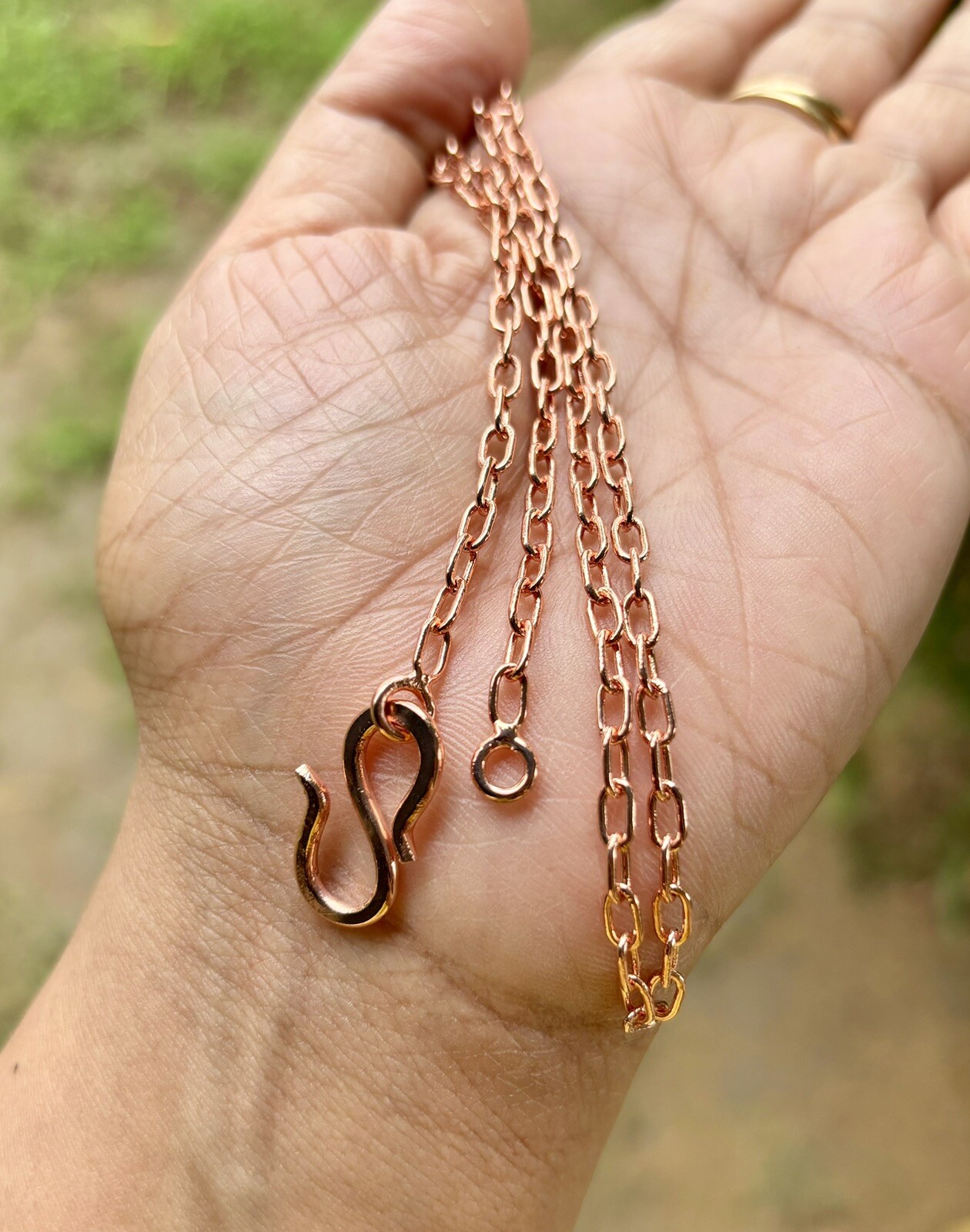 6 inch Pure Copper Short Cable Chain Bracelet, Healing Copper Jewelry Spiritual