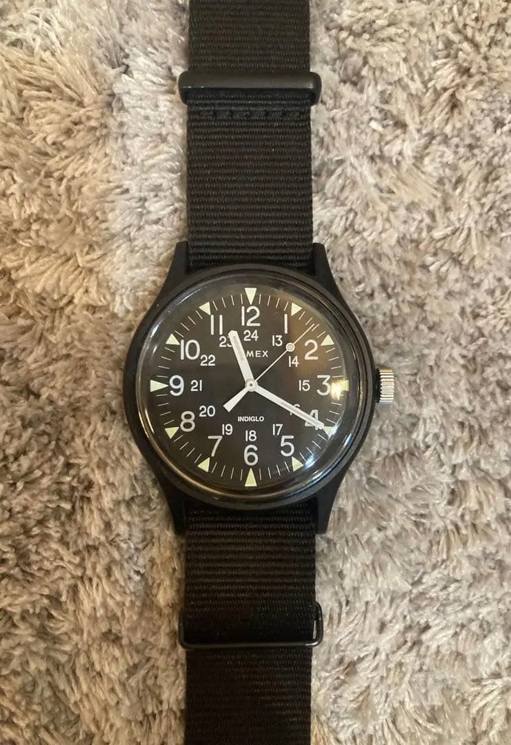 TIMEX MK1 Aluminum Black TW2R37400VQ Quartz 40mm INDIGLO Men’s Watch japan