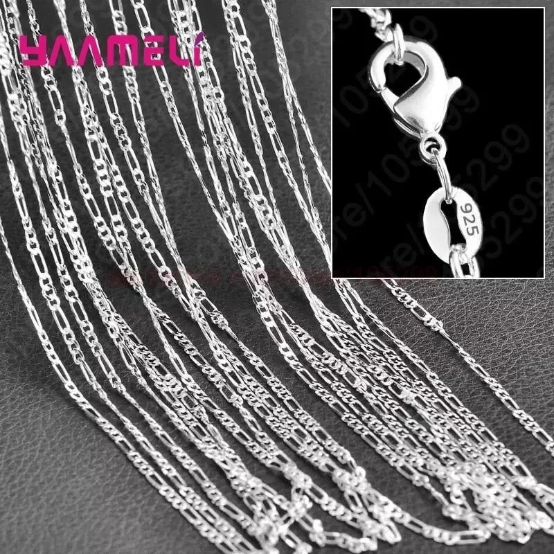 Wholesale 10pcs 925 Sterling Silver 1mm Rolo Chain Necklace 16″-24″ Bulk Jewelry