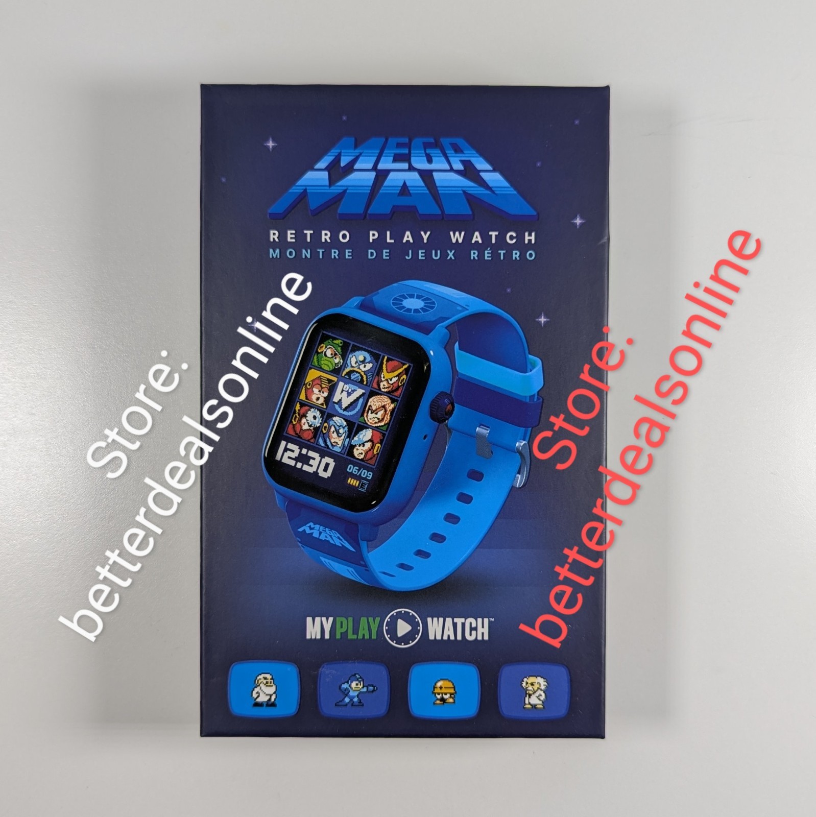 Mega Man Digital Gaming Watch Classic & Arcade Modes Extra Band Included