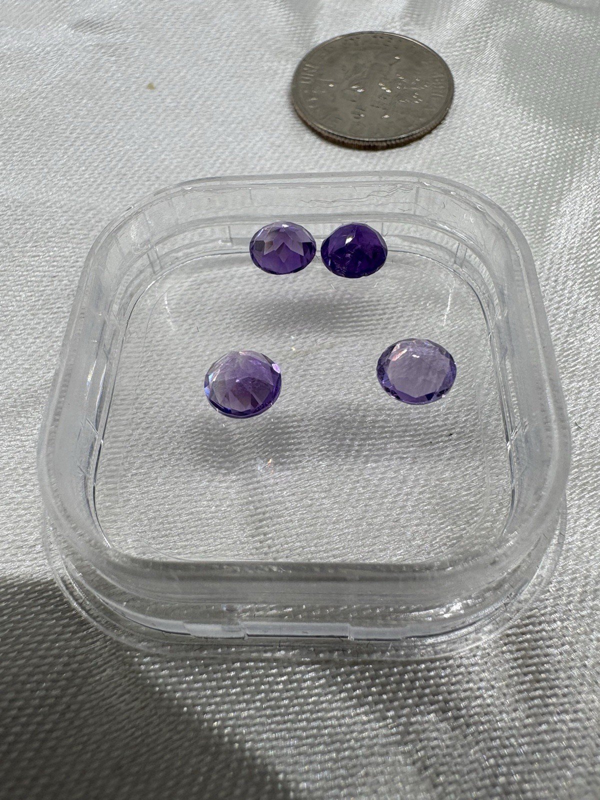 Loose Natural Round Cut Amethyst Gemstone 5 Millimeters .45-.50 Ct(one)