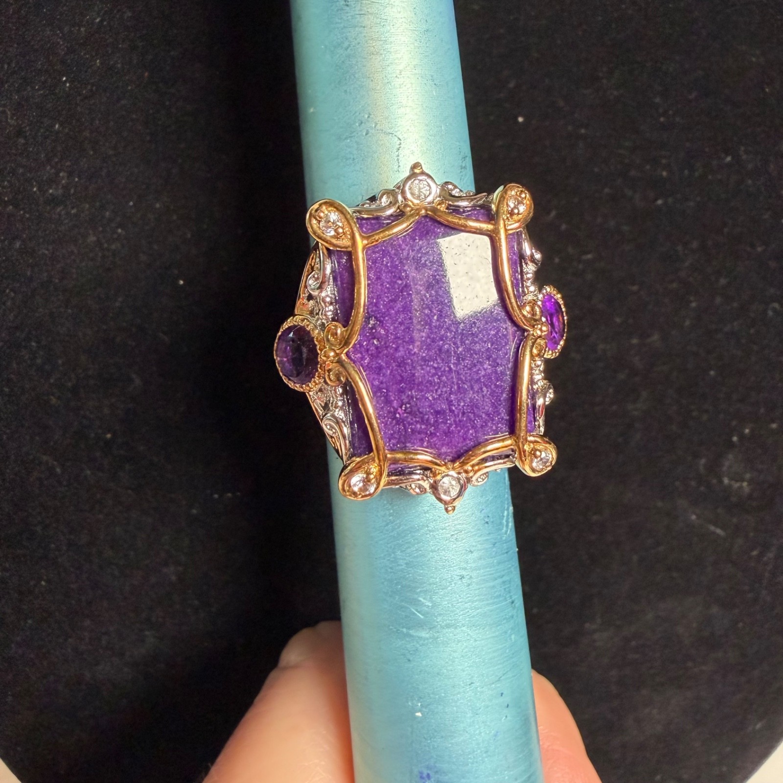 Michael Valitutti Gems en Vogue 925 Sugilite Amethyst Ring Sz 7 Sterling Silver