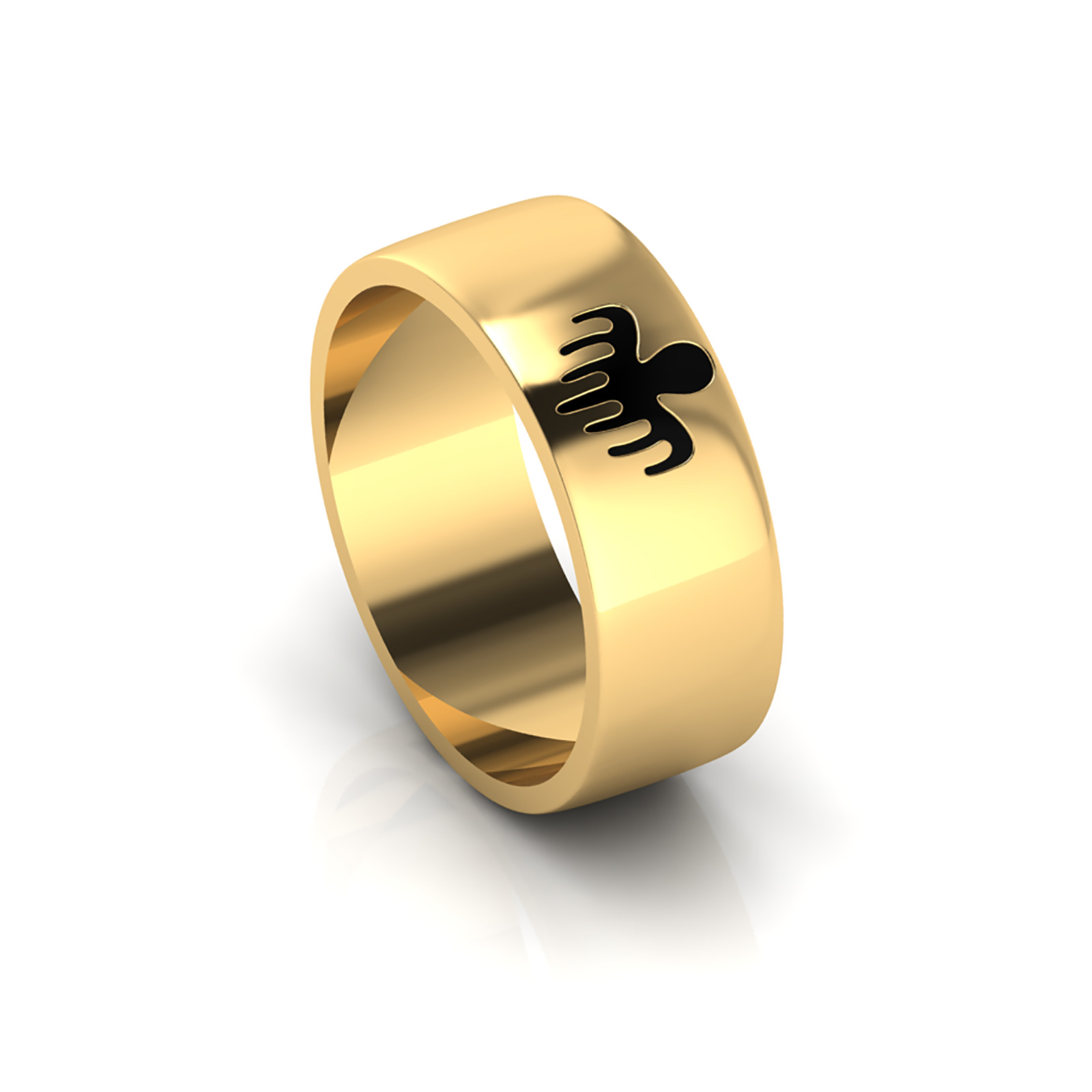 925 Silver Spectre Ring, Agent 007 Symbol Ring, Fashion Jewelry, Spectre Band, B