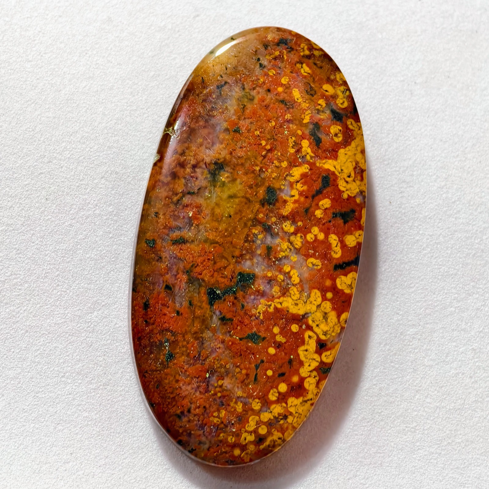 75 Cts Natural Ocean Jasper Cabochon Gemstone For Jewelry 51x25x6 MM