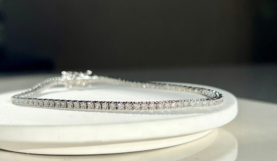 5 Ct Round Cut Lab-Created Diamond Women’s Tennis Bracelet 14K White Gold Plated