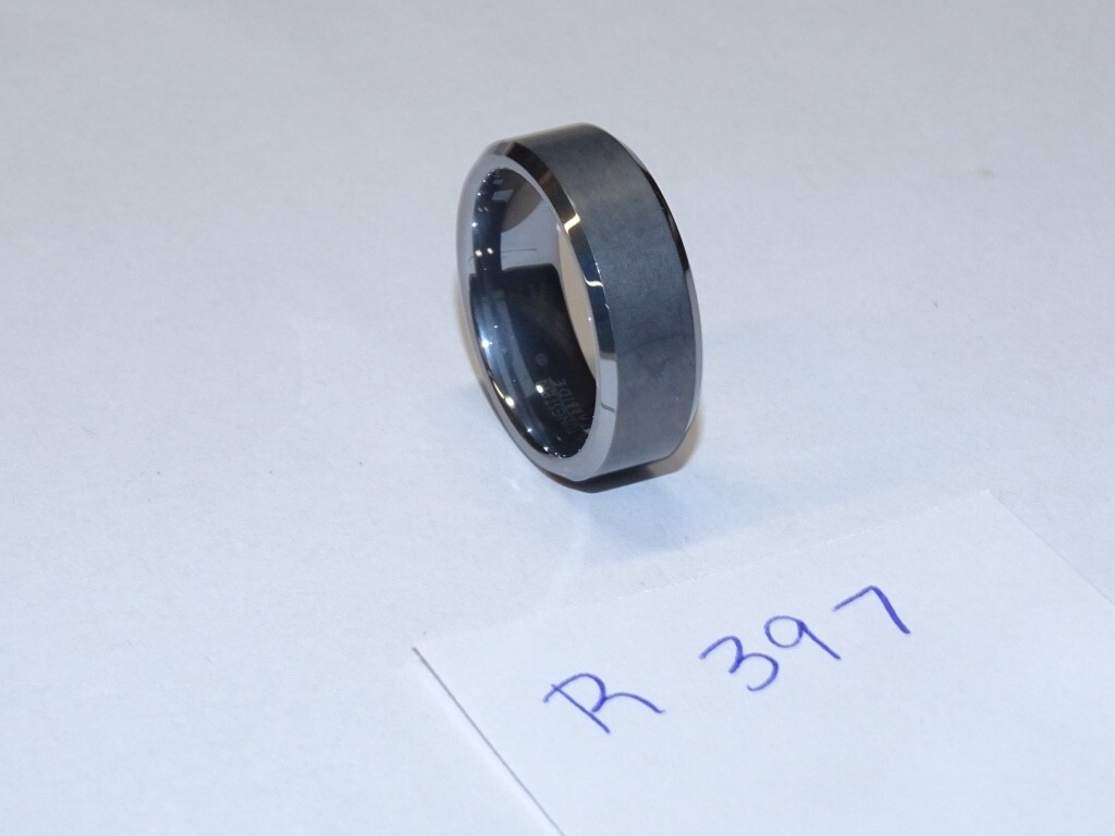 Triton Tungsten Carbide Wedding Ring 8mm Size 10-1/2 Brushed Dark Grey #R397