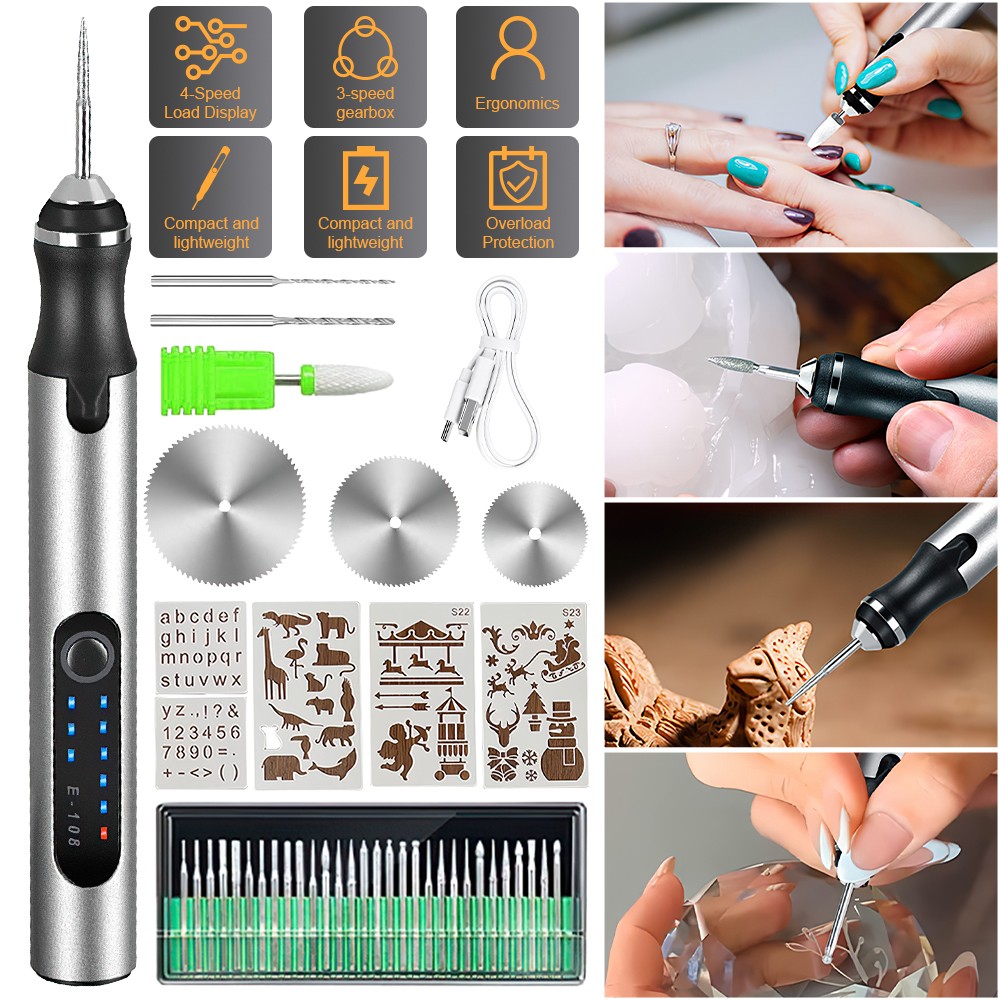Professional Engraving Cordless Pen For Artists&DIY Variable Speed Rotary Tool