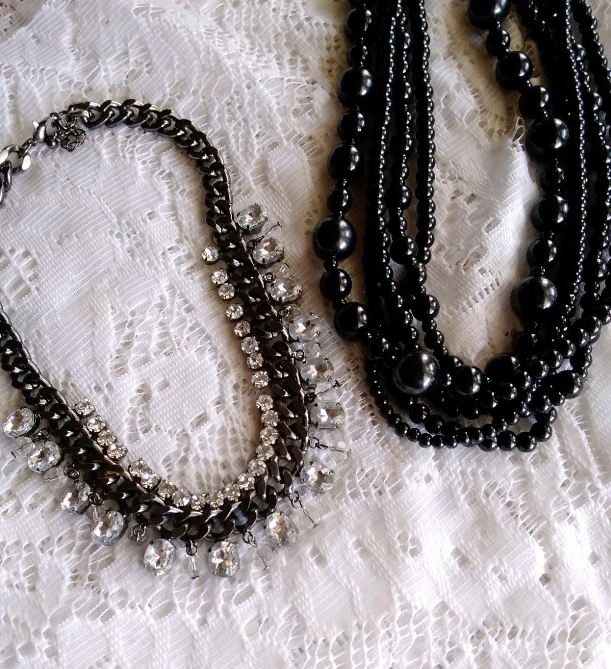 Vintage To Modern Tones Of Black Mixed 68 Piece Wearable Fashion Jewelry Lot