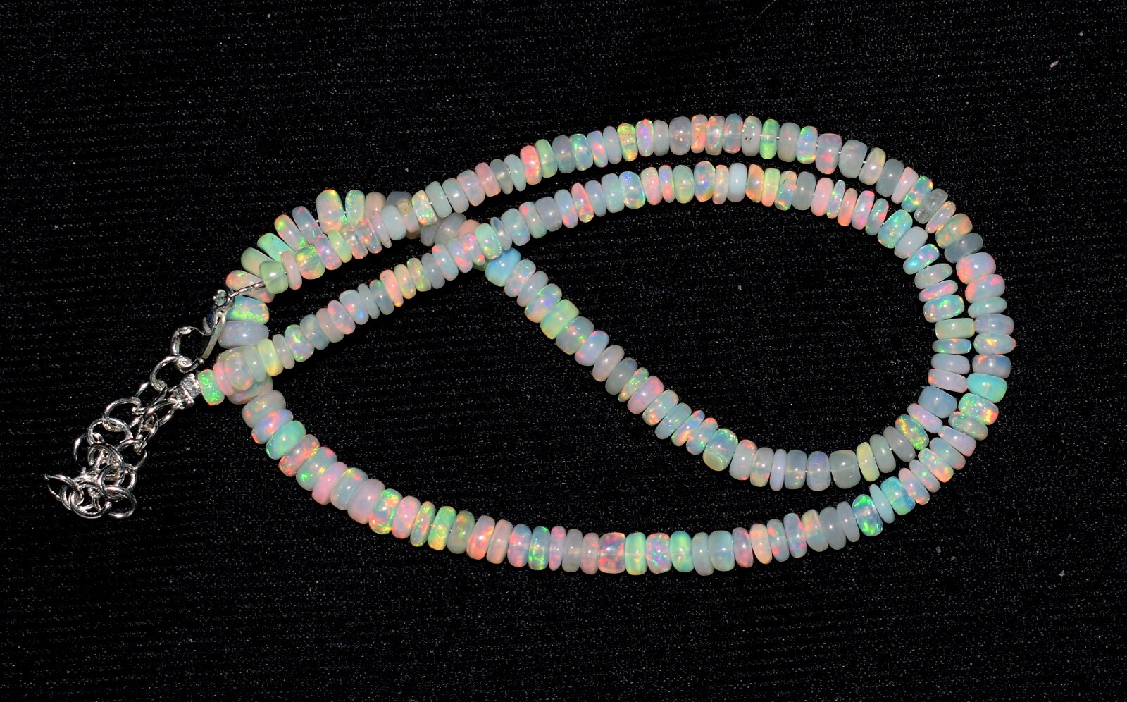 Opal Natural Ethiopian Opal Wello Fire Opal Gemstone 4-6mm Beads Necklace “16