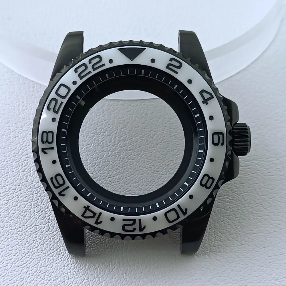 Watch Case 40.5mm Silvery Full-Body Mirror Finish Sapphire 28.5mm Dial For NH35