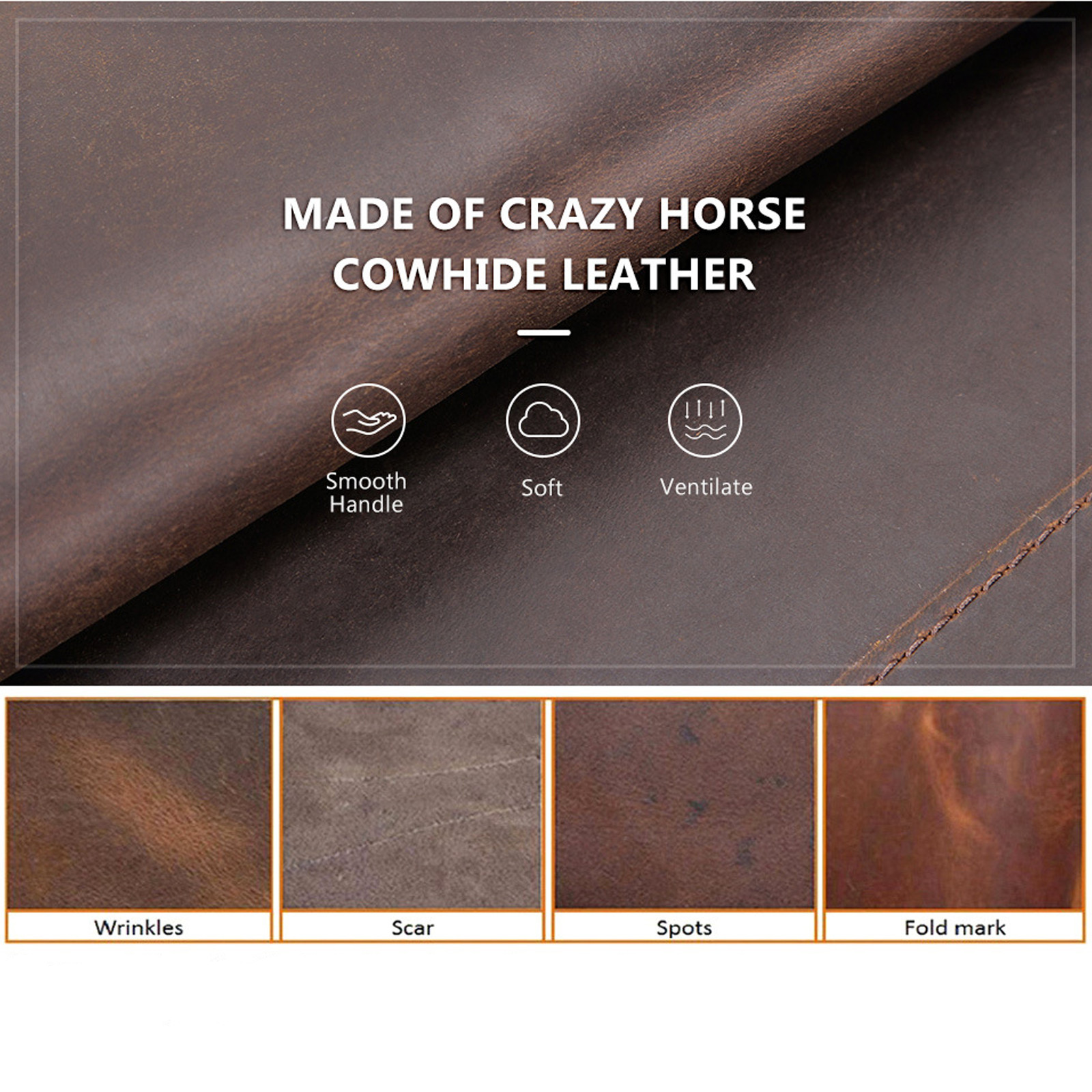 Watch Case Handcrafted Crazy Horse Leather 8 Watch Slot Vintage Organizer Coffee