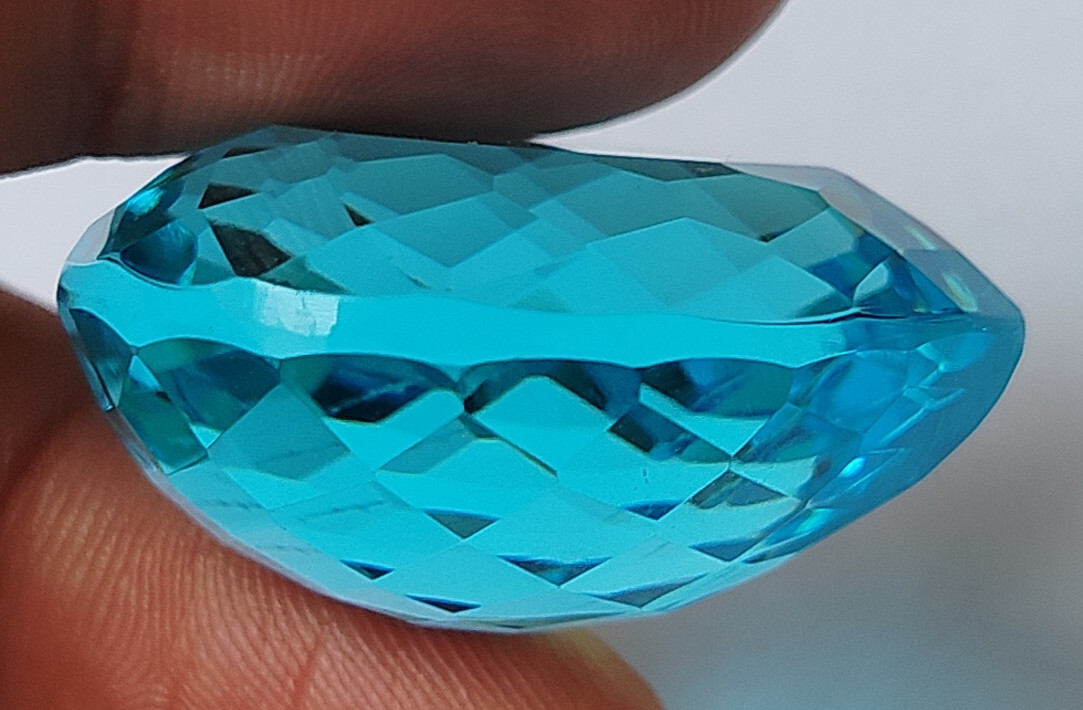 80.85 CT AAA+ Sky Blue Topaz Heart Shape Brazilian Loose Gemstone Gift For Women