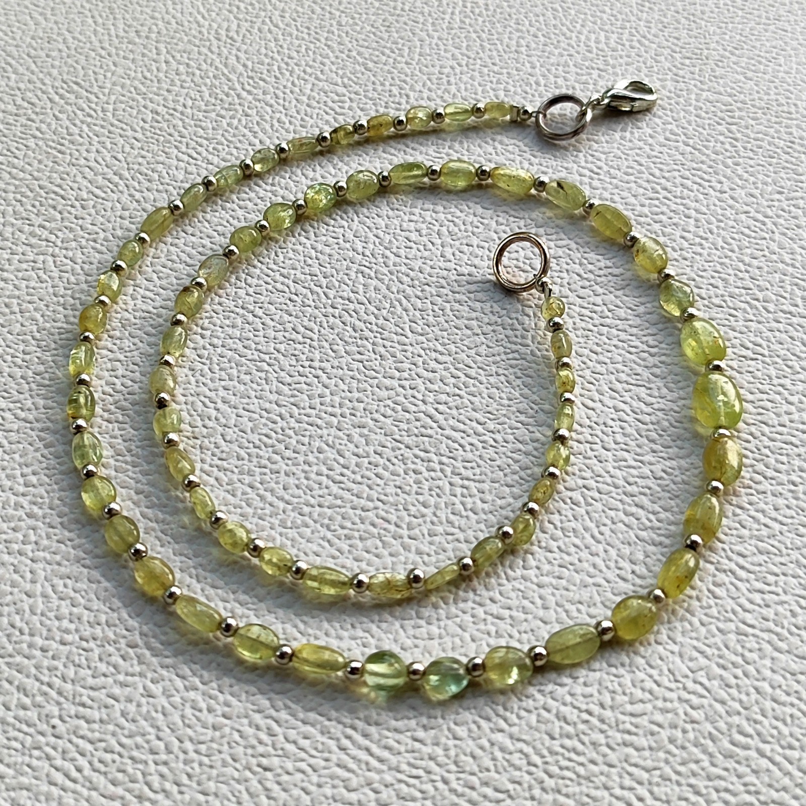 Natural Chrysoberyl Cats Eye 5-8mm Smooth Nugget Gem Beads 17″ Necklace India