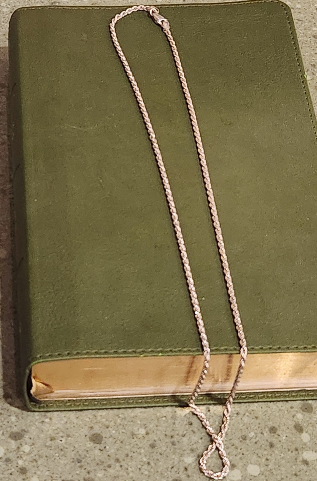 3MM ITALY .925 STERLING SILVER 24″ ROPE TWIST NECKLACE CHAIN 12.7g GRAMS VINTAGE