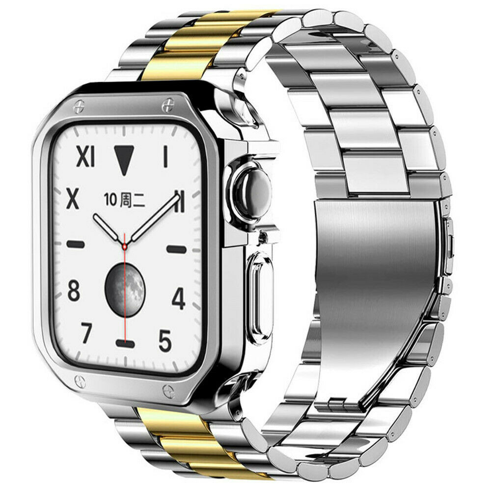 Stainless Steel Band + Case for Apple Watch 11 10 9 8 7 6 5 iWatch 38-46mm Strap