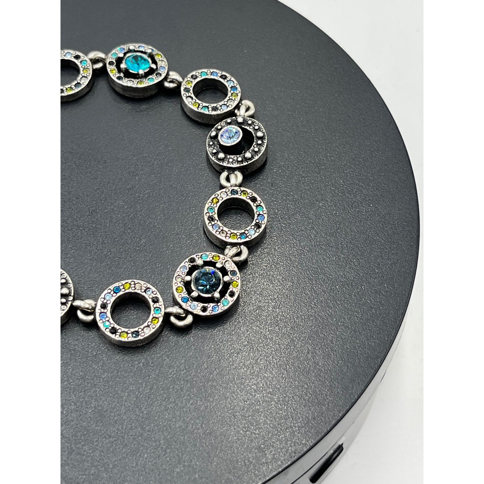 Patricia Locke Rare ArchivalConcentric Omni Crystal Rainbow Bracelet USA