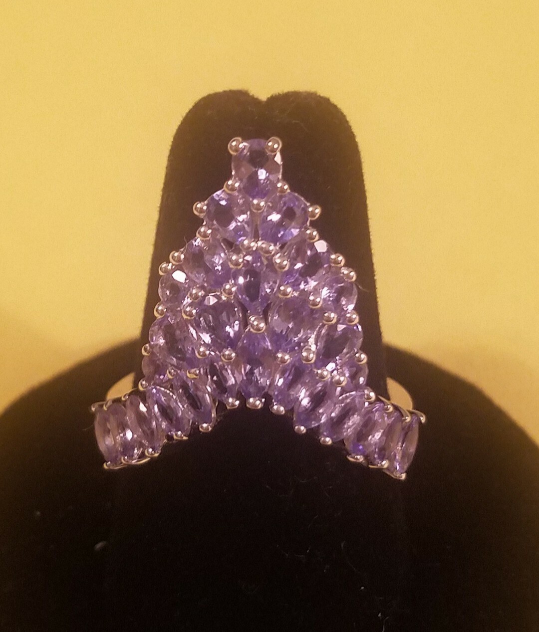 2.76 ctw Tanzanite Ring in Platinum Over Sterling Silver, Size 8 ERV $559.99
