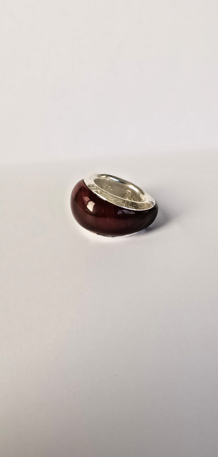 Handmade Fine Silver 999 Agate Ring, Unisex Chunky Statement Band, One of a Kind