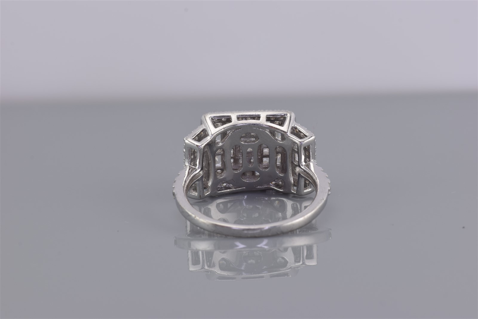 Fuzion Creation Sterling Silver Cubic Zirconia Statement Band Ring FZN 925 Sz: 9