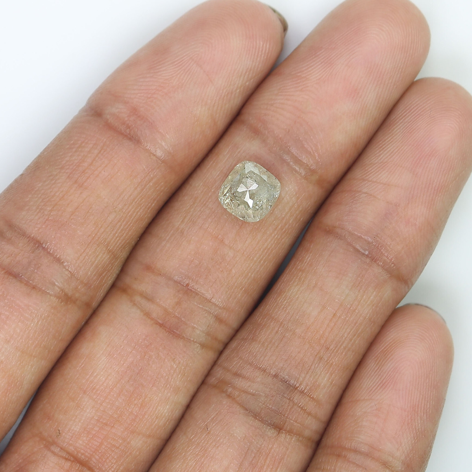 1.44 CT Natural Loose Cushion Shape Diamond 6.40 MM Grey Color Diamond QL6437