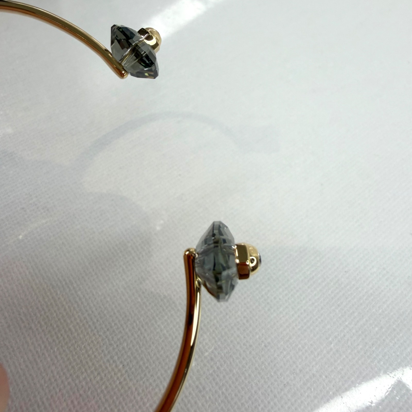 Swarovski bangle Numina Size Medium Bracelet Grey 18kt Gold plated new