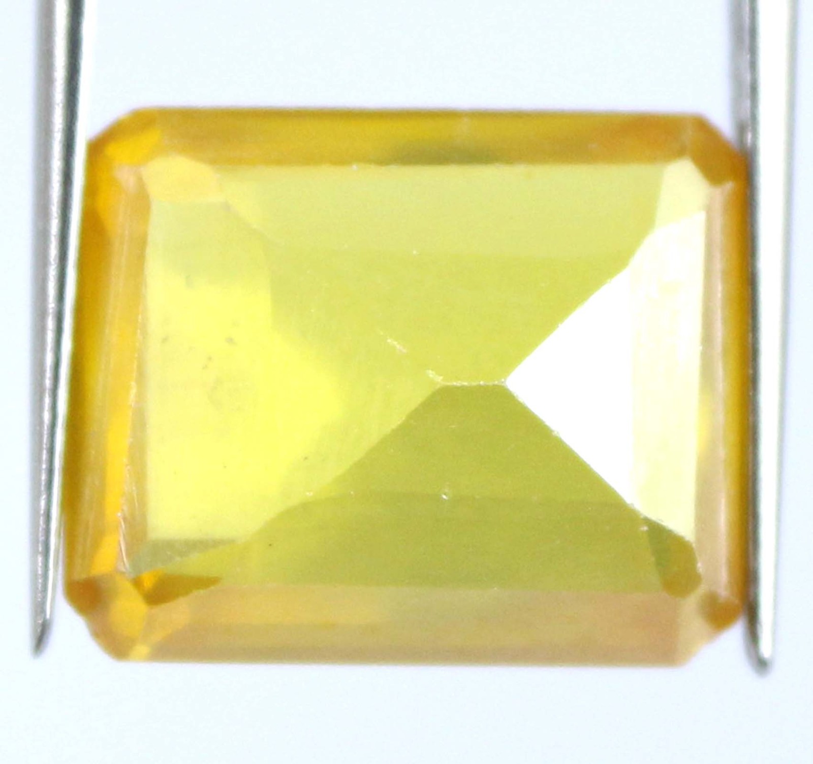 Yellow Spinel 11.35 Ct/12 mm Natural Emerald Cut Gemstone AGI Certified T10277