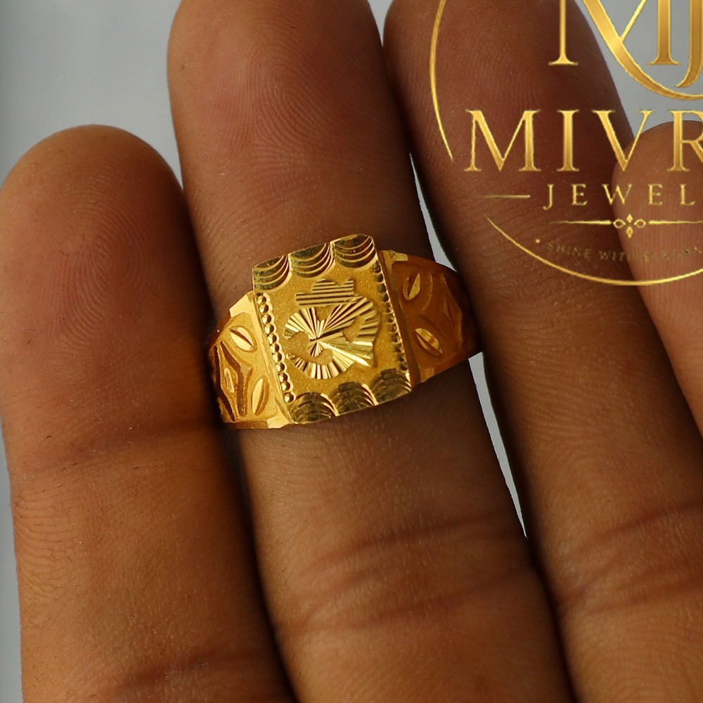 BIS 916 Stamp Real Gold Cocktail Ring Luxury Statement Band US Size 9.25, 1.71g
