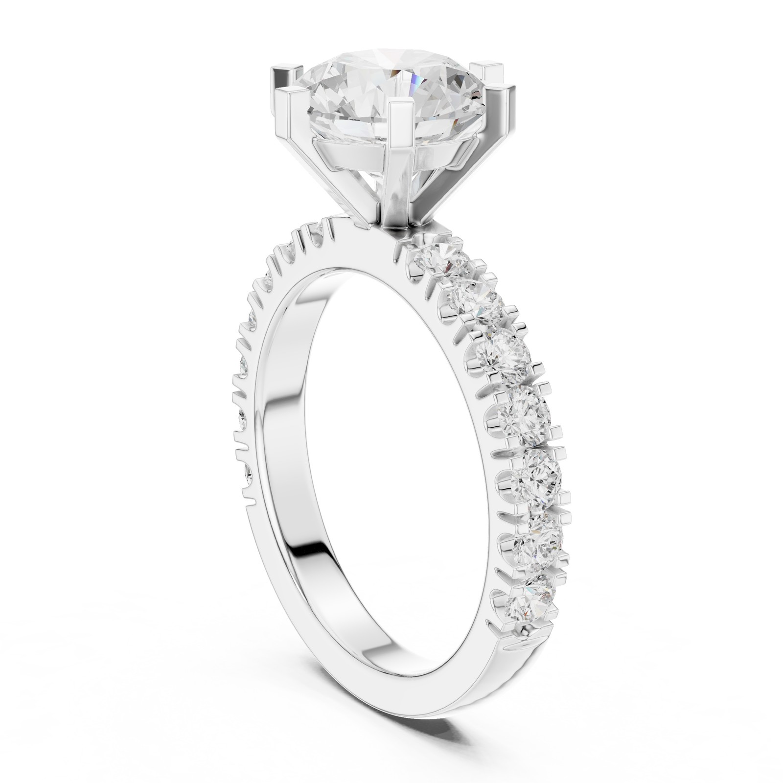 Certified 3 Ct Round Lab Grown Diamond Wedding Engagement Ring 14k Gold Over