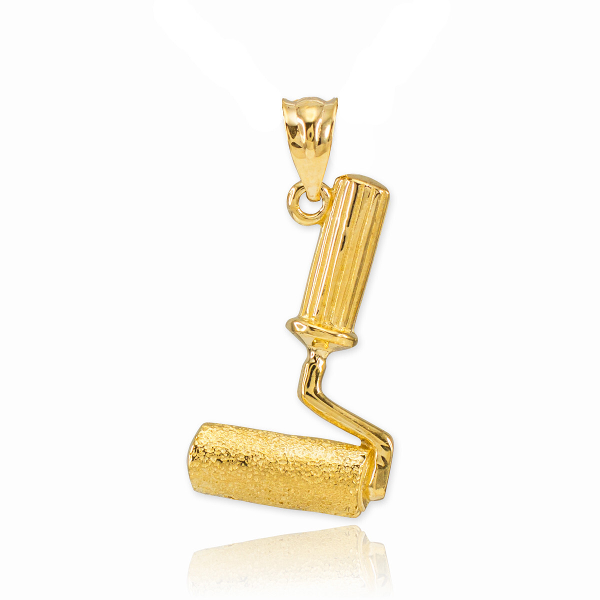 Gold Paint Roller Pendant Necklace(Available in Yellow/Rose/White Gold)