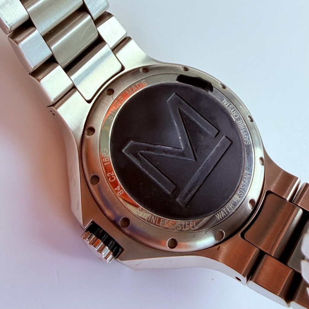 Movado Series 800 Men’s Blue Dial Silver Tone Stain Steel Bracelet Watch 2600013