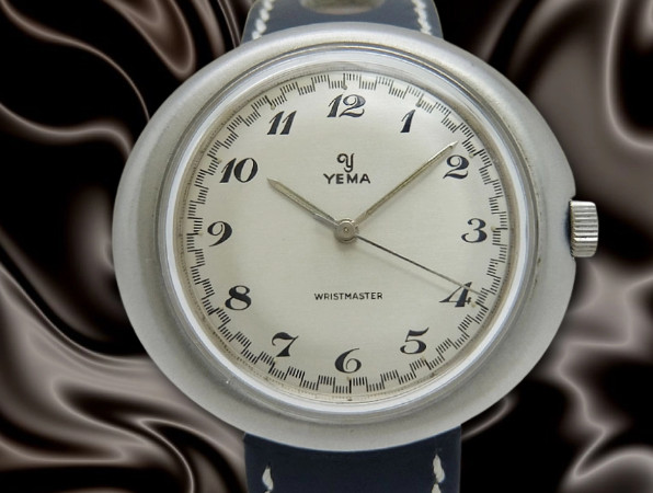 YEMA Wristmaster MODELE DEPOSE SS oval case circuit dial manual winding watch