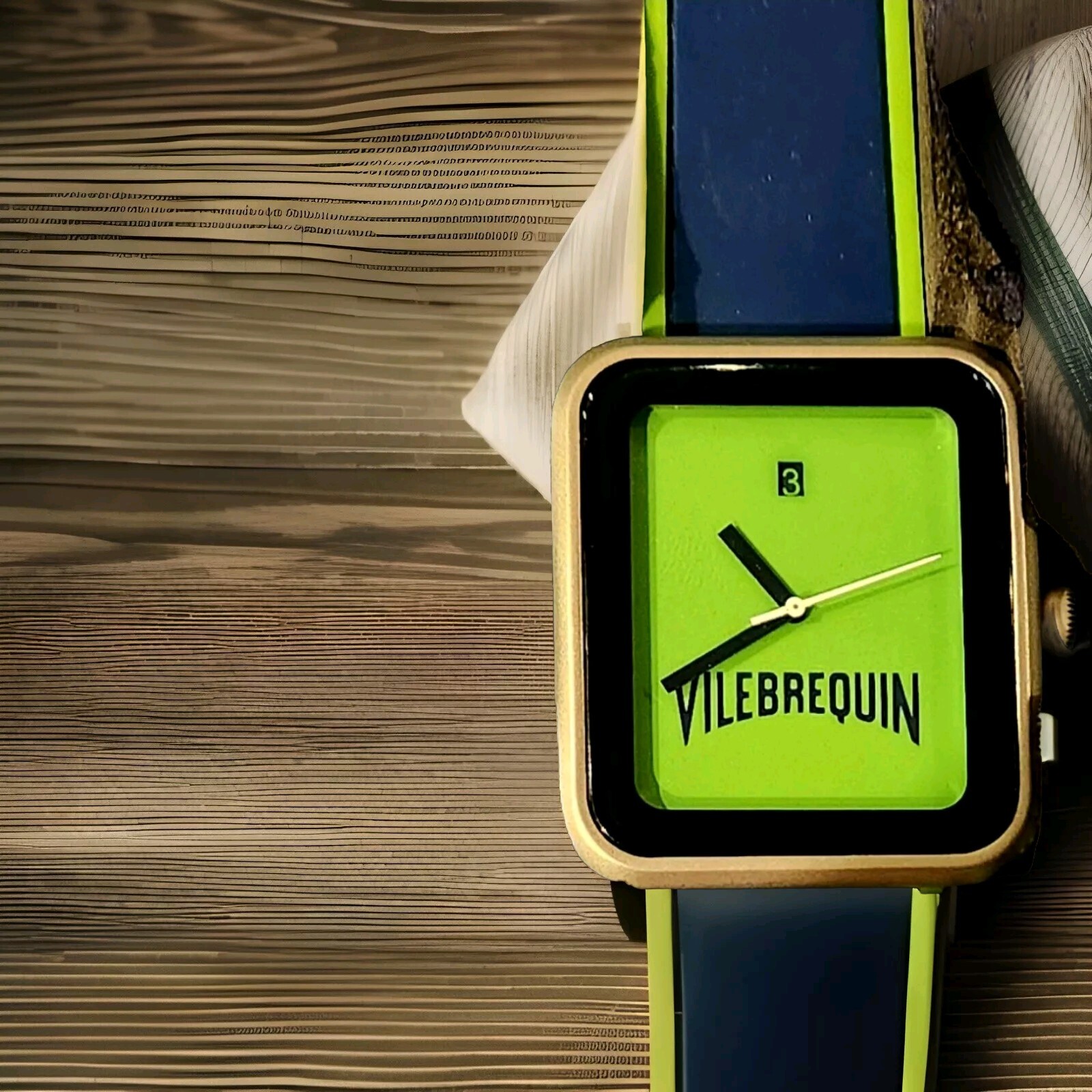 New Vilebrequin Bleu Marin Limited Edition Watch In Box Two Ton.