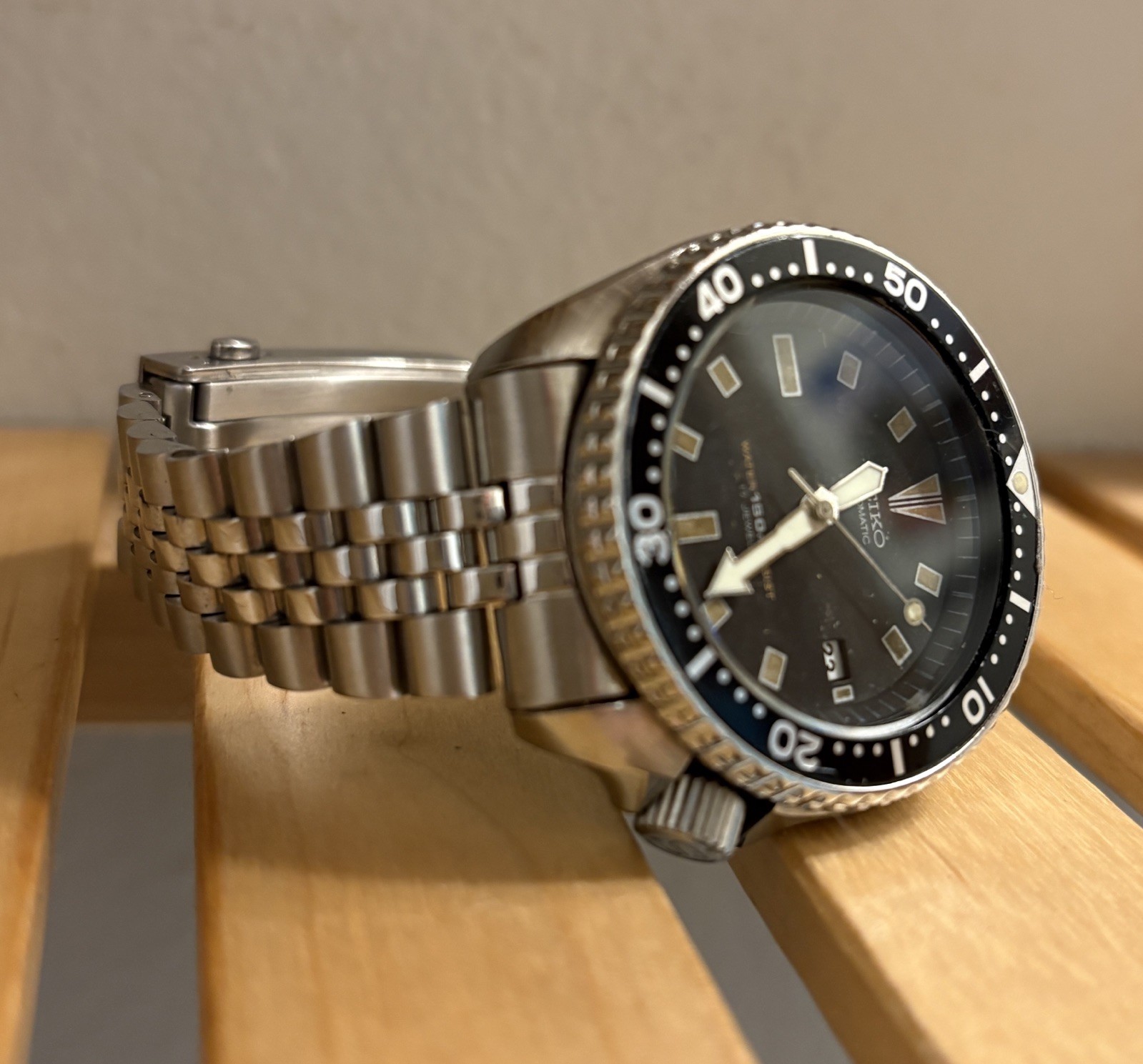Seiko 7002 7009 Vintage Diver Watch Men 150m Y513 Quartz Conversion 42mm 1998