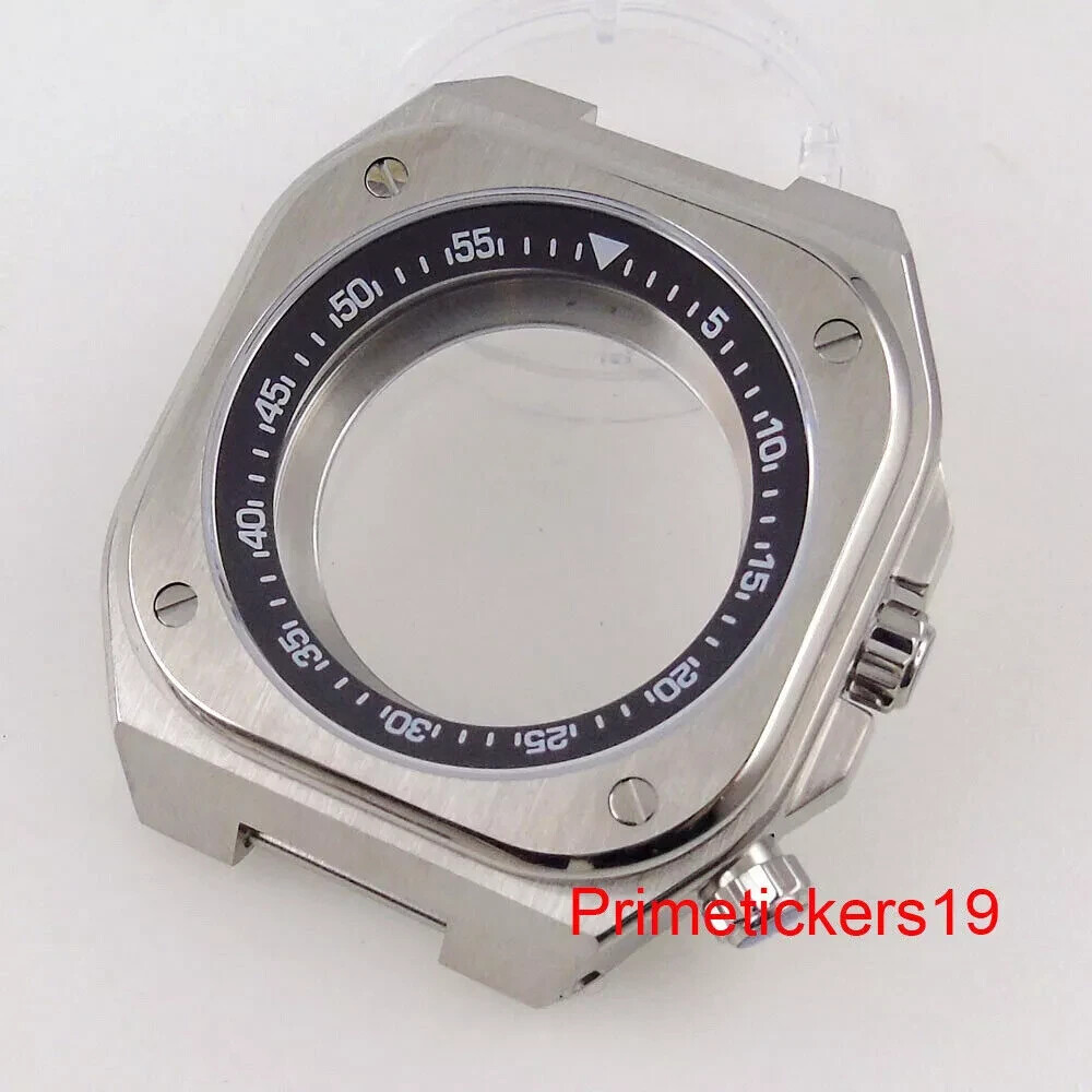 42mm Watch Case Band Sapphire+Chapter Ring Exhibition Back Fit NH35 NH36 NH38