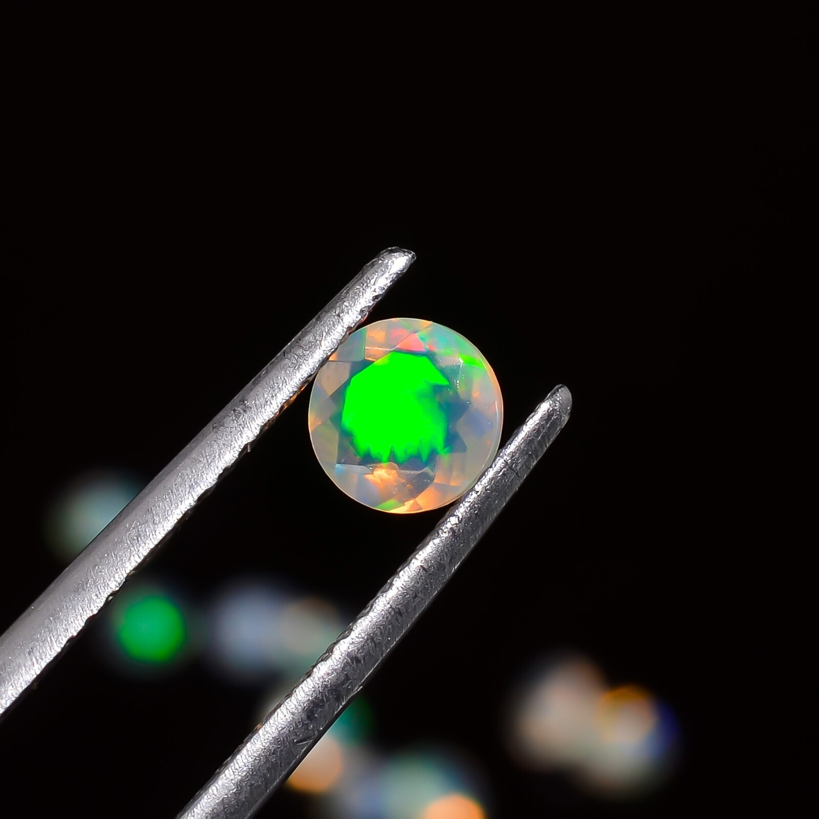 White Ethiopian Opal Round Cut Stone Loose Gemstone 10 Pcs 3.1 Ct 4X4X3mm A-5570
