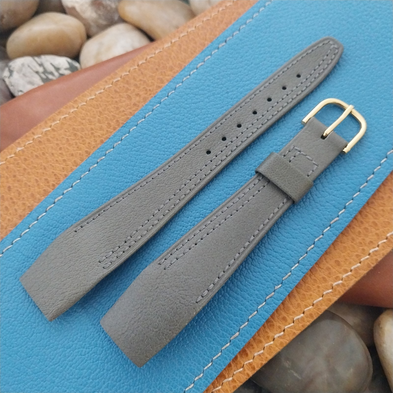 20mm Wire Lug Gray Hirsch Open End Strap Military Unused Vintage Watch Strap