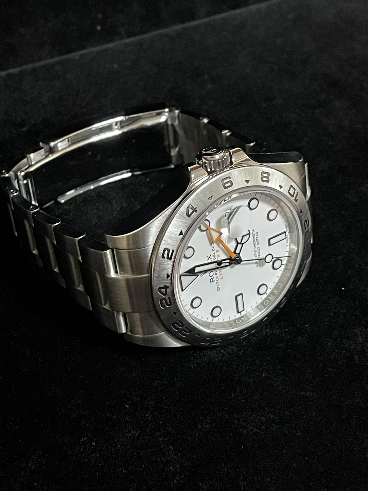 2016 Rolex Explorer II 216570 White Polar Dial SS Oyster With Papers 42mm